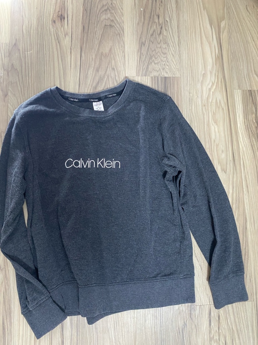Calvin Klein Dark Gray Logo Crewneck Sweatshirt